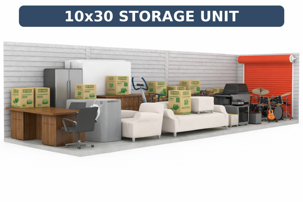 10x30 storage unit large at merdian self storage